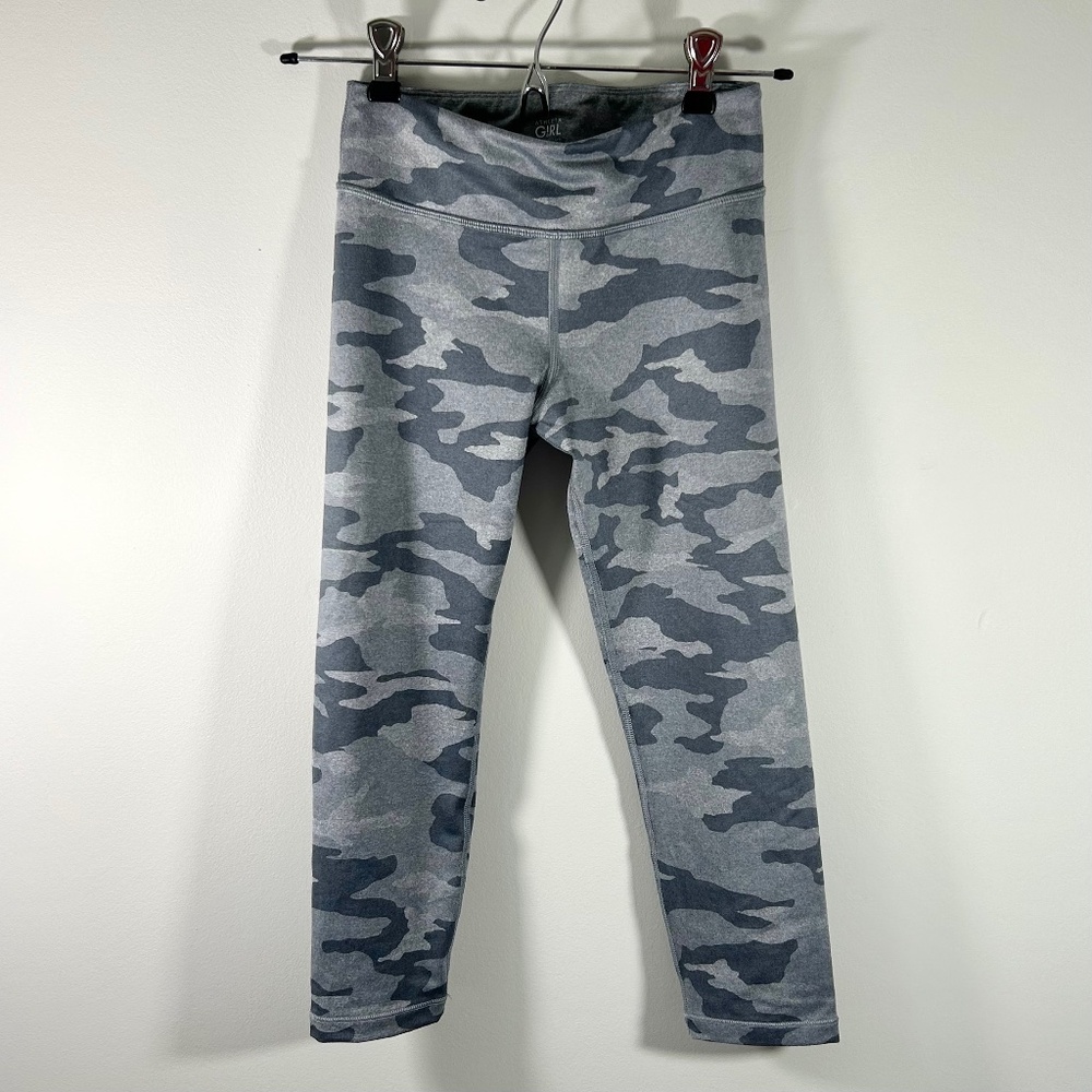 Athleta Girl Gray Camo Leggings Size 12 L